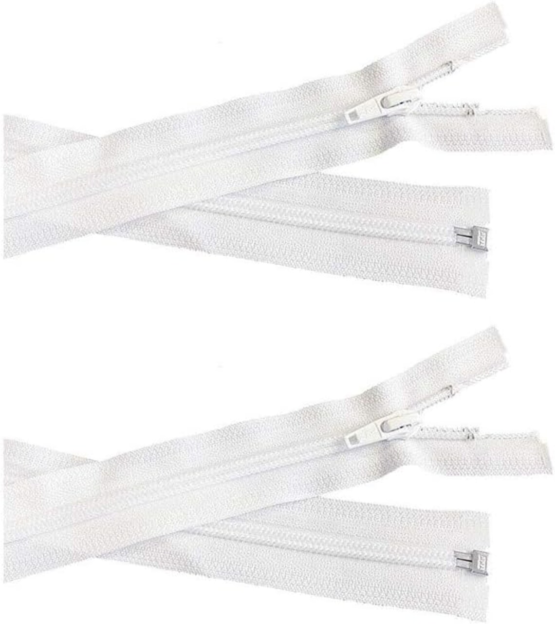 YKK 36" Light Weight Jacket Zipper ~ YKK #5 Nylon Coil Separating Zippers - White (Pack of 1 Zippers) Made in USA
